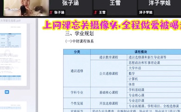 上网.课忘关摄.像头全程做爱.被曝光