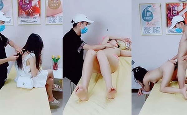 私密保养到一半女生直接不忍了要求按摩师直接上