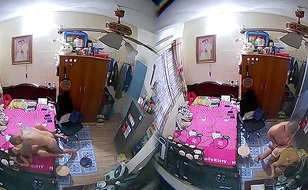 偷拍媳妇偷情房东家里卧室高处偷放针孔摄像头偷拍到媳妇和纹身猛男偷情啪啪