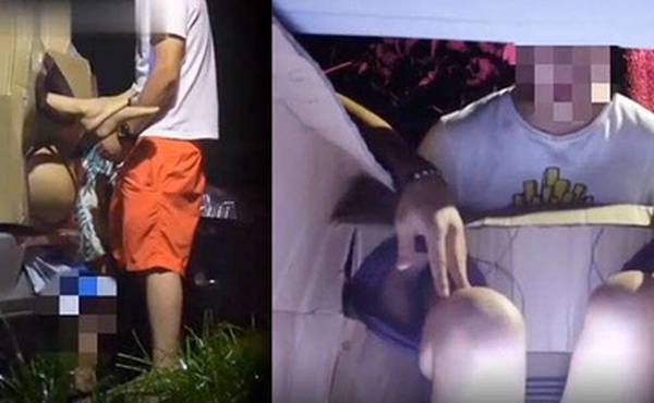 重磅推荐外站大神三更半夜系列_满足变态老公的要求将老婆装箱子里野外放置_邀请路人随便玩