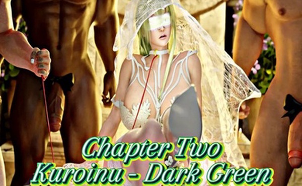 新娘子的绿色帽子真大顶