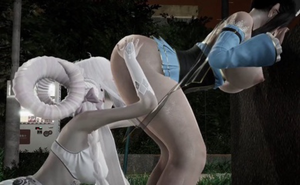 【3D】巨乳美少女和闺蜜户外激情啪啪