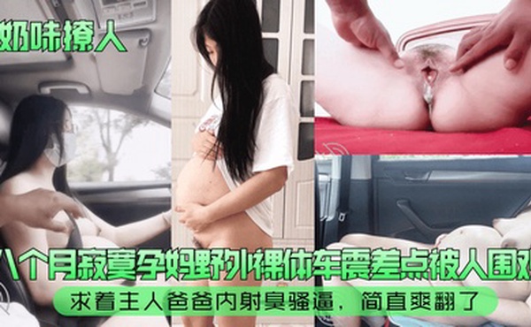 【奶味撩人】八个月寂寞孕妈野外裸体车震差点被人围观！求着主人爸爸内射臭骚逼，简直爽翻了！
