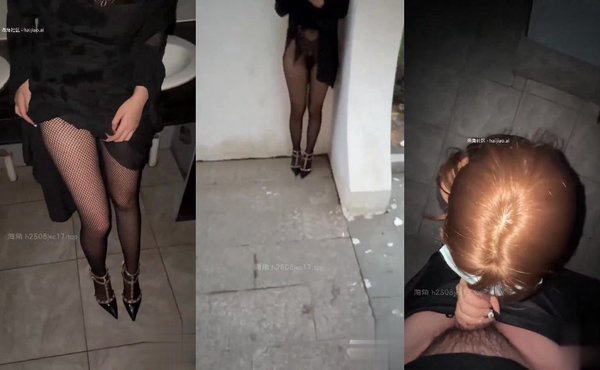 凌晨公厕偷欢险被发现，嫂子迷恋这种刺激快感